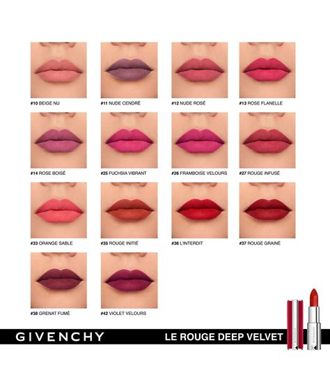 givenchy lipstick colors|Givenchy deep velvet lipstick.